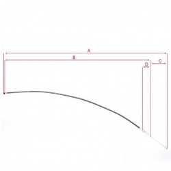 Clutch cable - Red (for Motor with clutch, 4/5 slices)