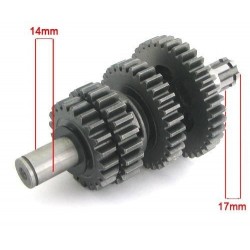 Pit bike Gear - countershaft LIFAN - 132mm ø14mm ø17mm Dirt Bike Mini Moto Cross