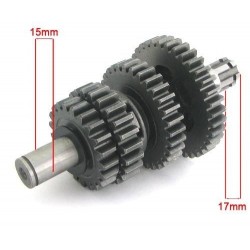 Pit bike Gear - countershaft YX - 134mm ø15mm ø17mm Dirt Bike Mini Moto Cross