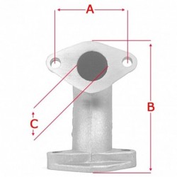 Intake manifold 0° - ø21mm