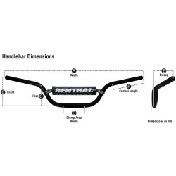 Handlebar aluminum Renthal Playbike Bar - Black