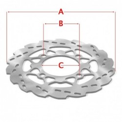 Brake disc 220x77mm - Wavy