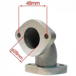 Intake manifold - ø28mm - coudée 45° XY-08