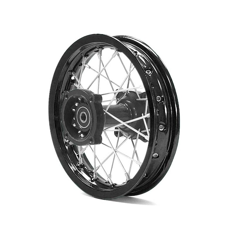 12" rear steel rim Racing - Black axle ø15mm